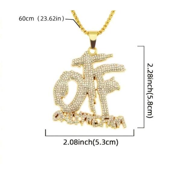 OTF (Chain)-(Gold)-(Hip Hop)-(New)-(Zirconia)-$45.00 - Picture 9 of 9